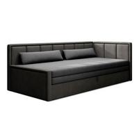 Récamiere Fulgeo Anthrazit/schwarz B: 214 Cm - Anthrazit/Schwarz, Design, Textil (214/77/82cm) - MID.YOU