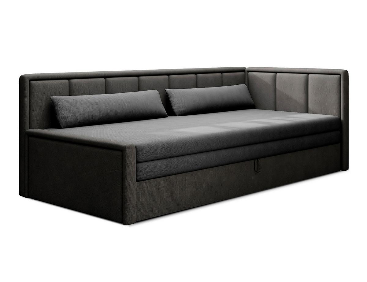 Récamiere Fulgeo Anthrazit/schwarz B: 214 Cm - Anthrazit/Schwarz, Design, Textil (214/77/82cm) - MID.YOU