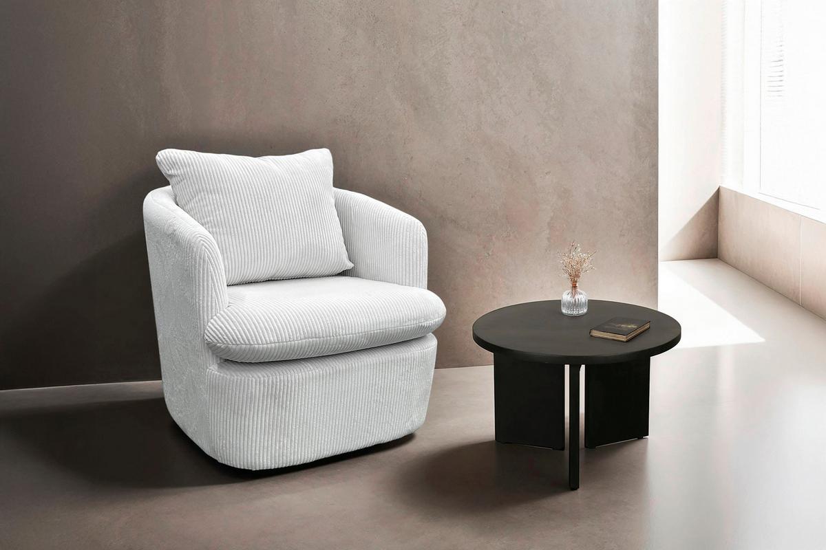 Couchtisch Round Schwarz D. 60 Cm - Schwarz, Design, Holz (60/41/60cm) - MID.YOU