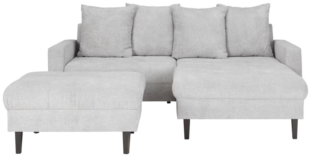 Taburetka BOSTON, sivá, max. 100 kg - čierna/sivá, Konventionell, drevo/textil (93/46/75cm) - Based