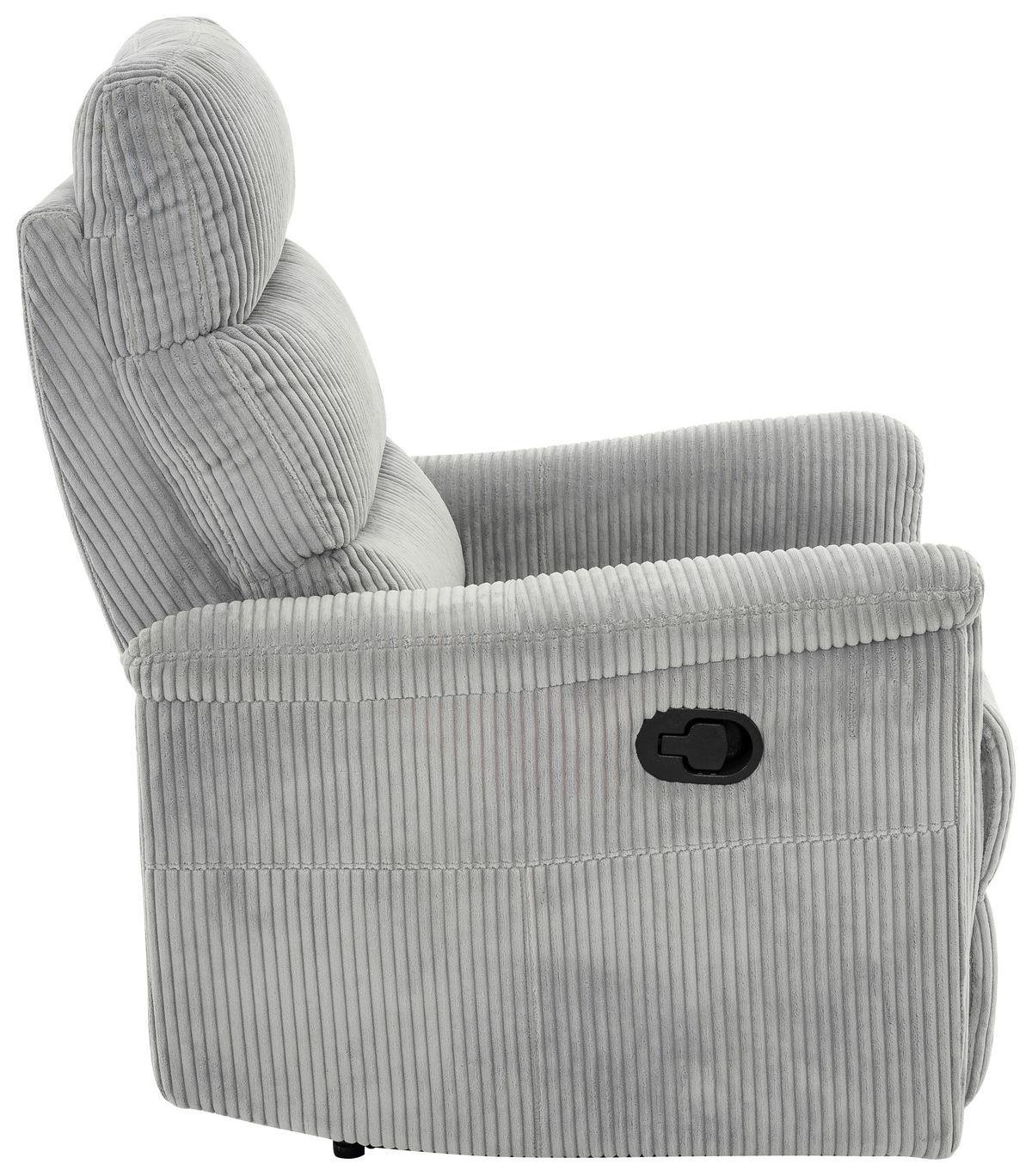 Relaxsessel Xeno Hellgrau B: 78 Cm - Hellgrau/Schwarz, Design, Textil/Metall (78/108/89cm) - Livetastic