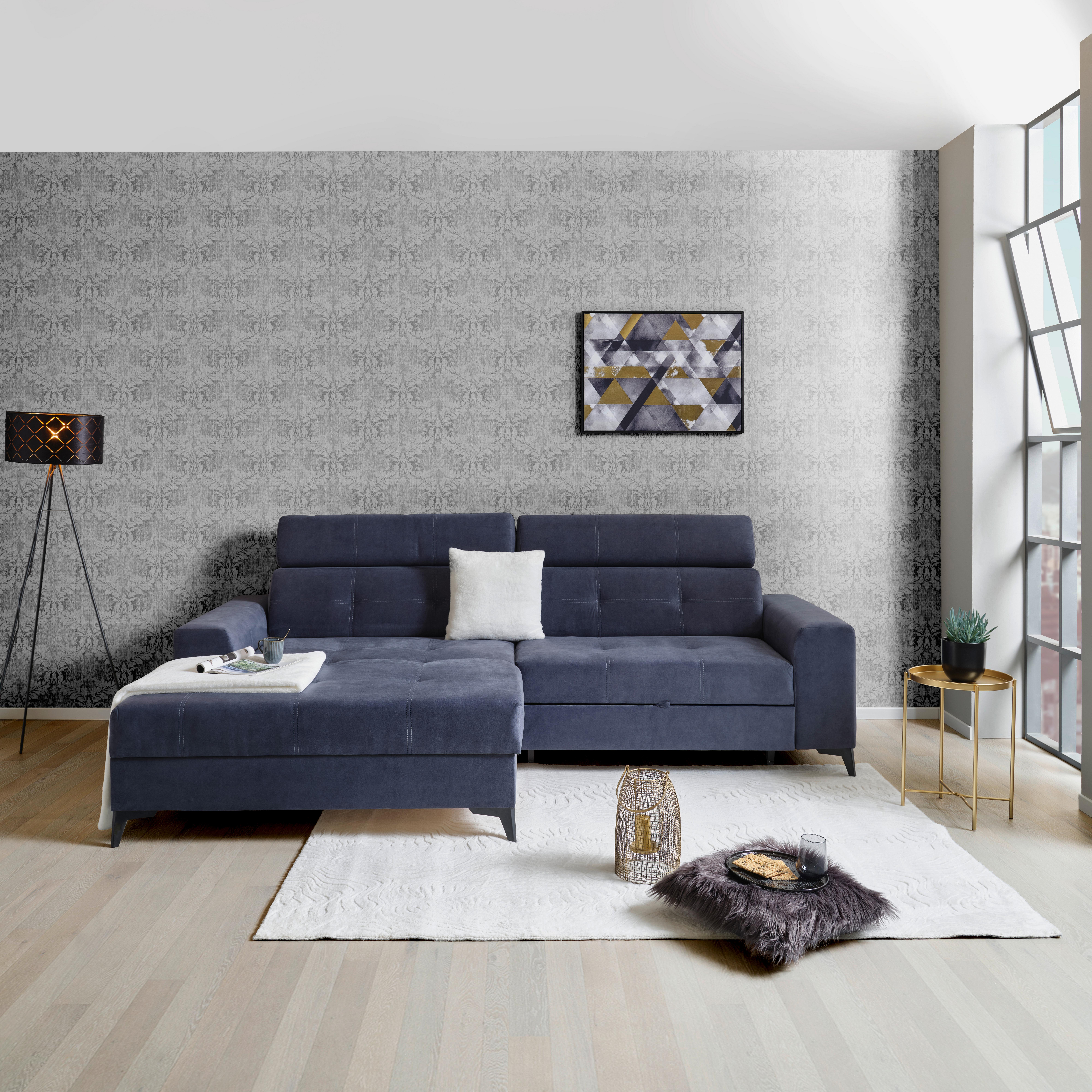 Wohnlandschaft Florida Mit Schlaffunktion Petrol - Petrol, MODERN, Holz/Holzwerkstoff (175/275cm)