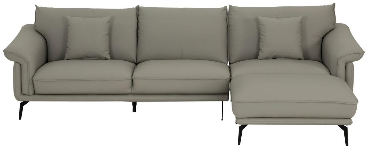 3-Sitzer-Sofa Daniele - Taupe/Schwarz, Design, Textil (289/84/92cm) - MID.YOU