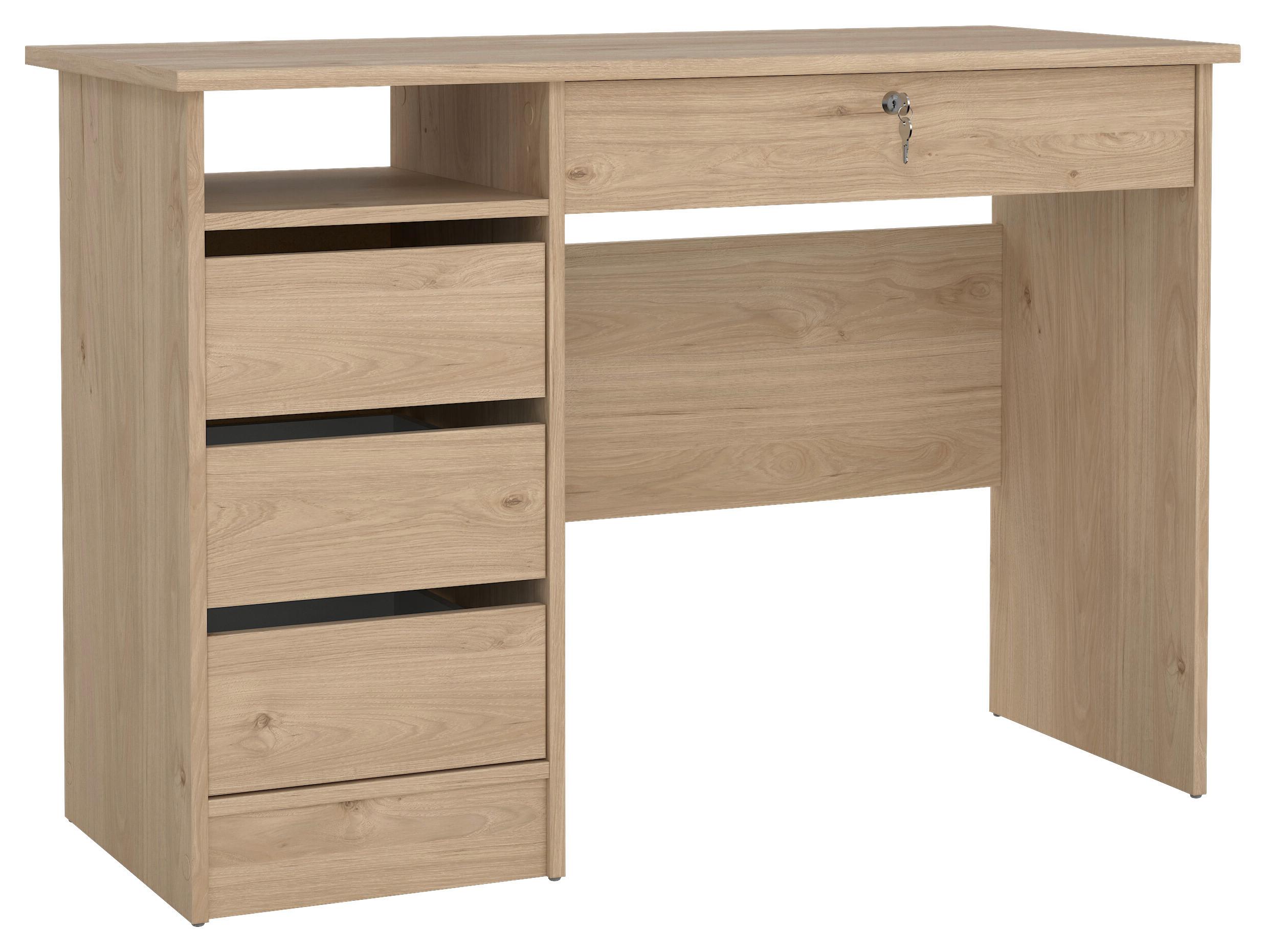 Schreibtisch Function Plus Eichefarben, L: 109,3 cm - Eichefarben, MODERN, Holzwerkstoff (109,3/48,5/75,6cm) - P & B