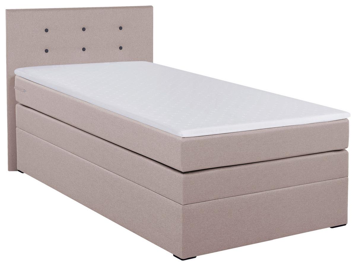 Boxspringbett Mit Bettkasten Siam Twist 90x200 Cm Rosa - Schwarz/Rosa, Basics, Holzwerkstoff/Textil (90/200cm)