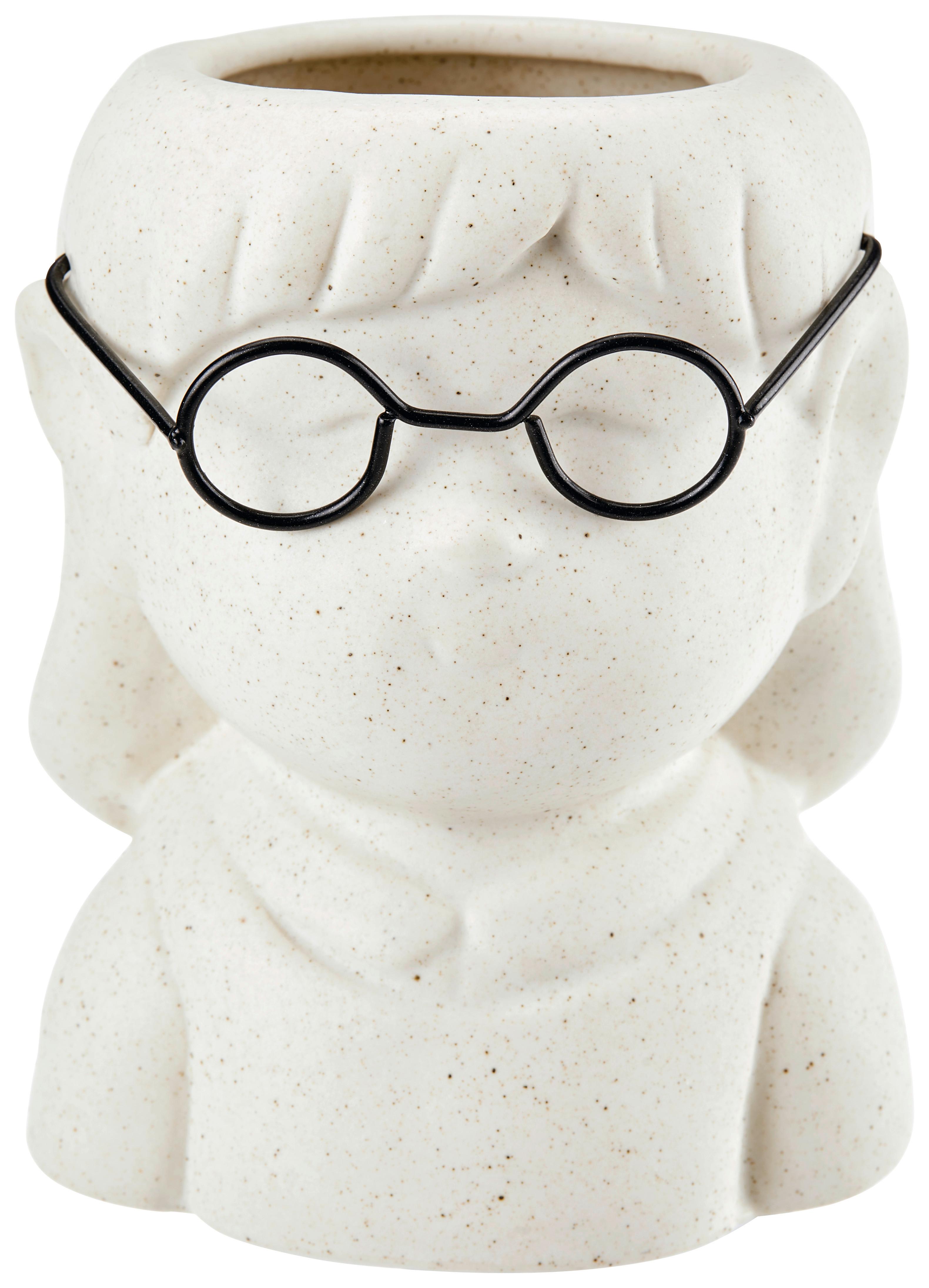 Vase Haviva Keramik Grau/schwarz H: 11,5 Cm - Schwarz/Grau, KONVENTIONELL, Keramik/Metall (9,2/8,5/11,5cm) - Luca Bessoni