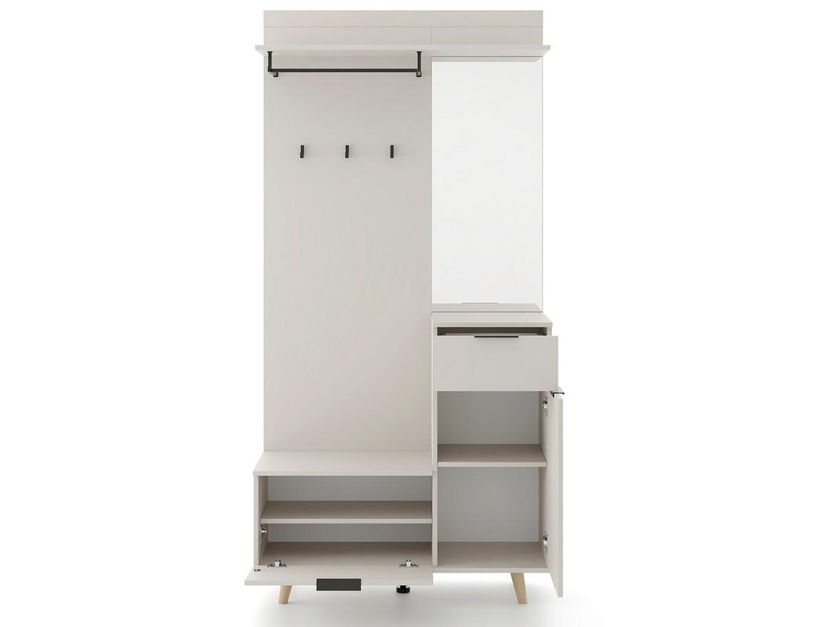 Predsieňový nábytok Amando 1, š: 100 cm, kašmírová - kašmírová, Konventionell, kompozitné drevo (100/204/40cm)