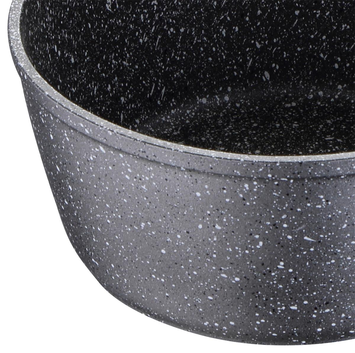 Stielkasserolle 1,3 L Aluminium, Kunststoff - Grau, Basics, Kunststoff/Metall (16cm)