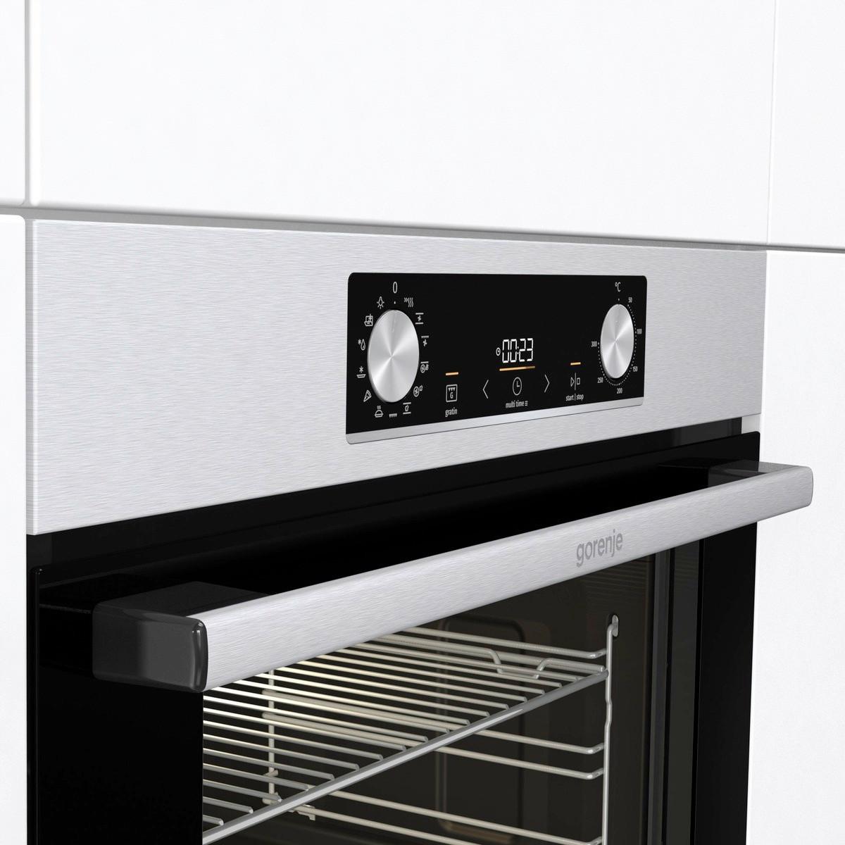 Einbaubackofen Bos6737e13x - Edelstahlfarben, Basics, Glas (59,5/59,5/56,4cm) - Gorenje