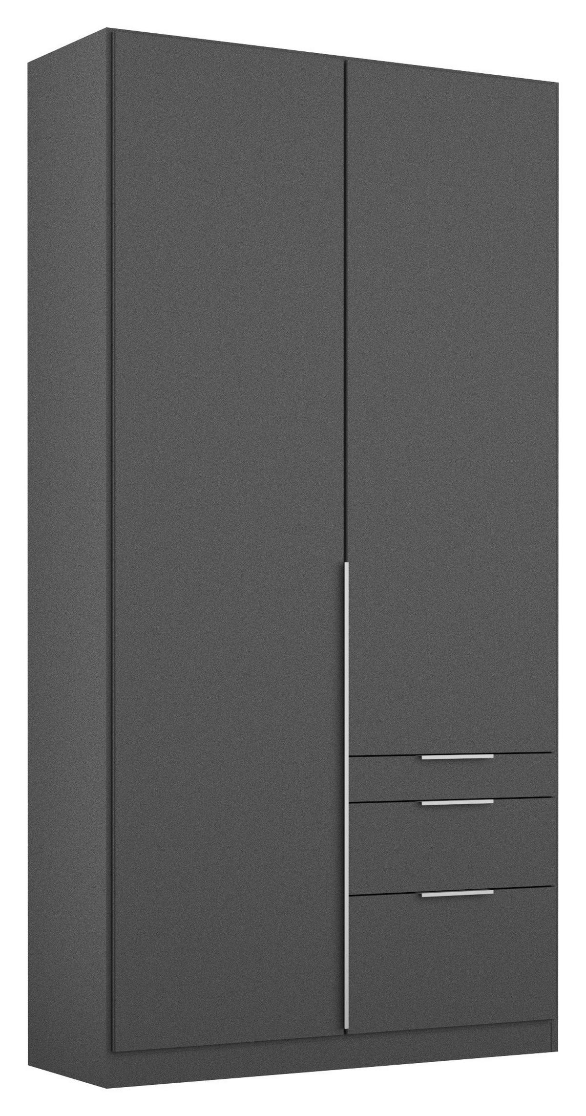 Drehtürenschrank 91cm Alabama, Grau - Grau, MODERN, Holzwerkstoff (91/229/54cm) - Rauch Möbel