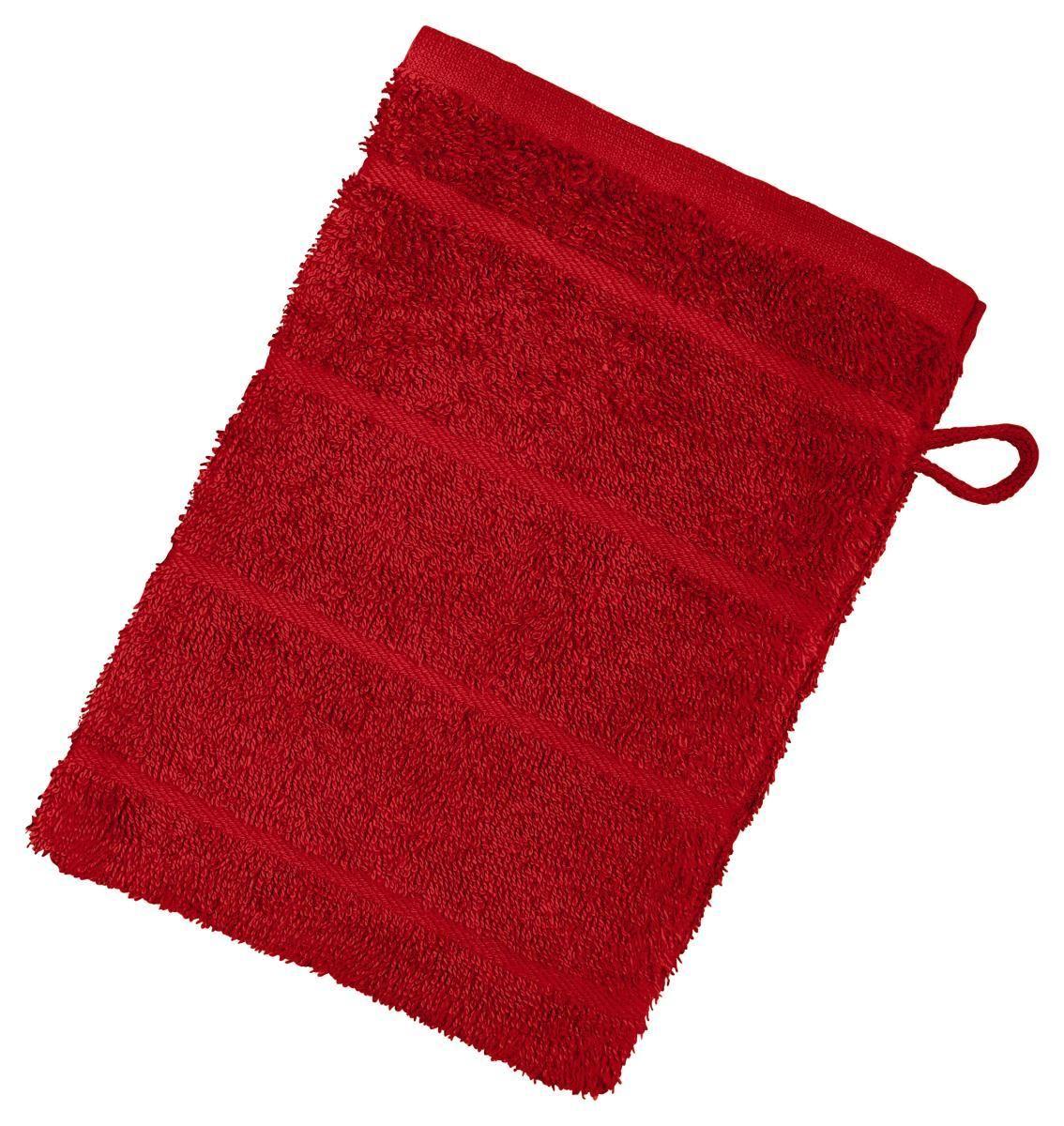Waschlappen Liliane Bordeaux Baumwolle mit Schlaufe - Bordeaux, KONVENTIONELL, Textil (16/21cm) - Ondega