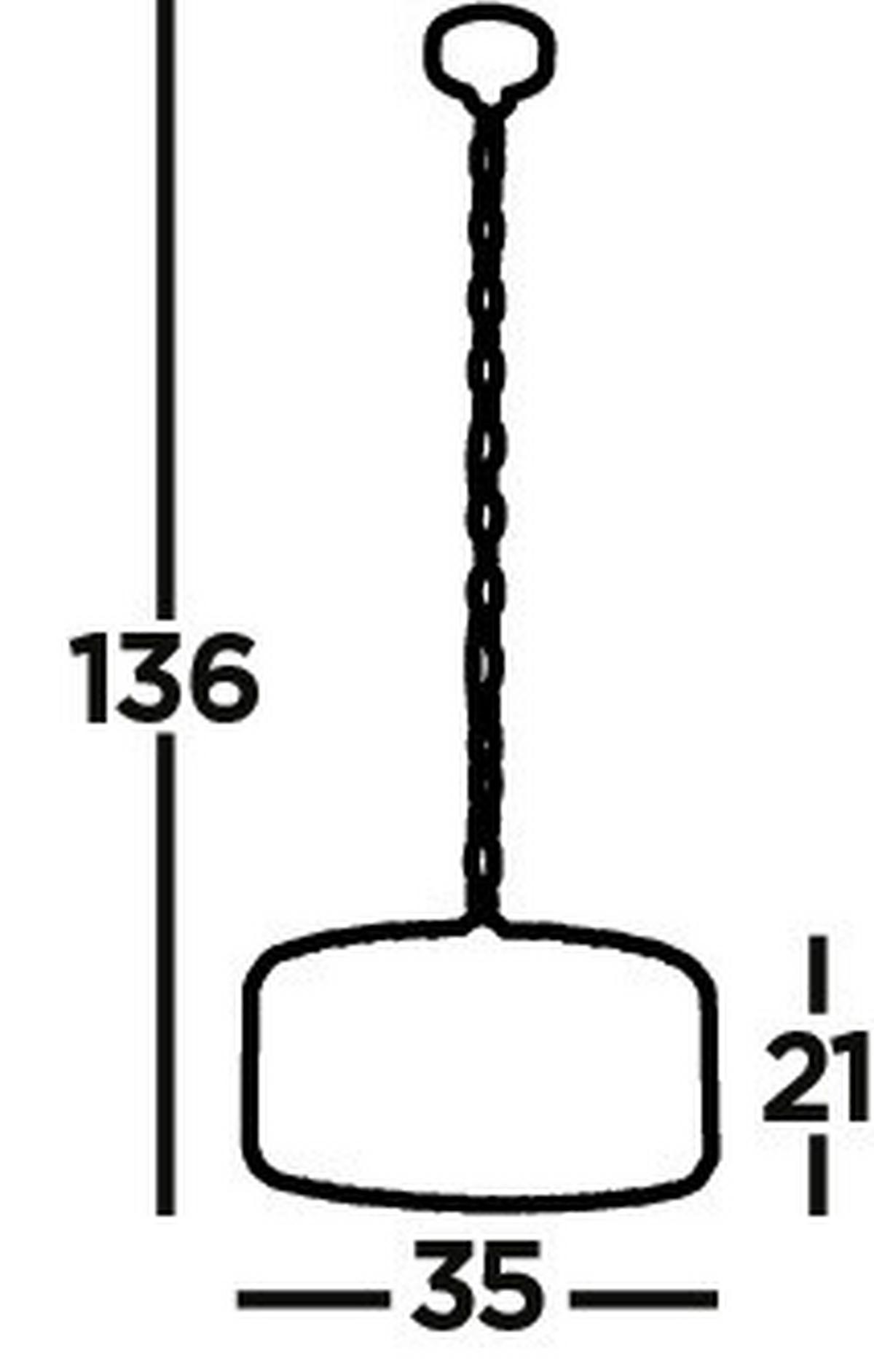 Hängeleuchte Chapeau H: 136 cm 3-Flammig - Chromfarben/Bernsteinfarben, KONVENTIONELL, Glas/Metall (35/136cm)