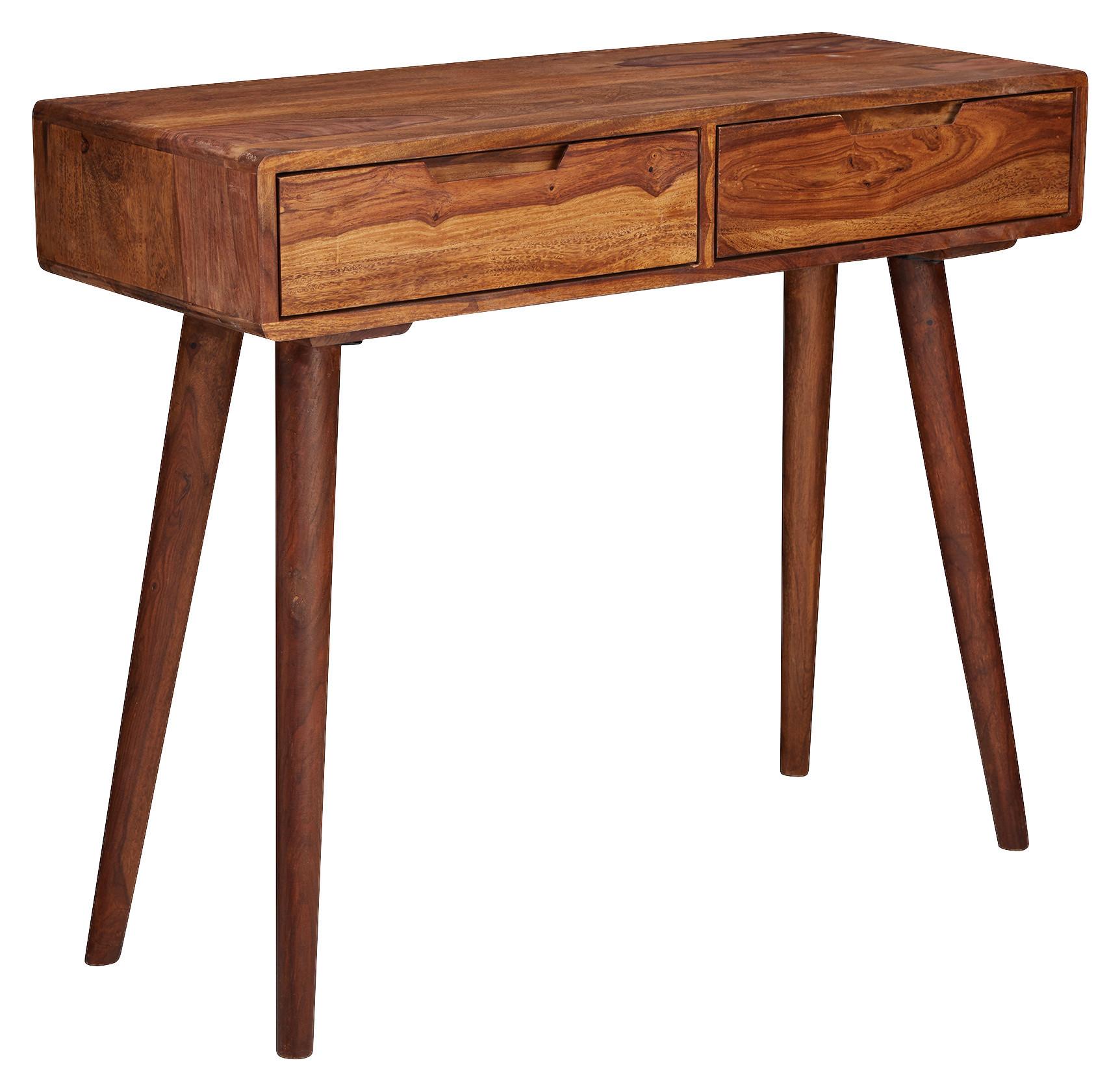 Stolík z masívneho dreva š: 90cm - farba indického palisandra, Modern, drevo (90/36/76cm) - MID.YOU