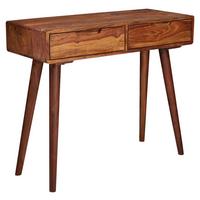 Stolík z masívneho dreva š: 90cm - farba indického palisandra, Modern, drevo (90/36/76cm) - MID.YOU