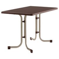 Gartentisch Klappbar Stahl L: 115cm - Champagner/Mokka, MODERN, Holzwerkstoff/Metall (115/70/72cm) - Sieger