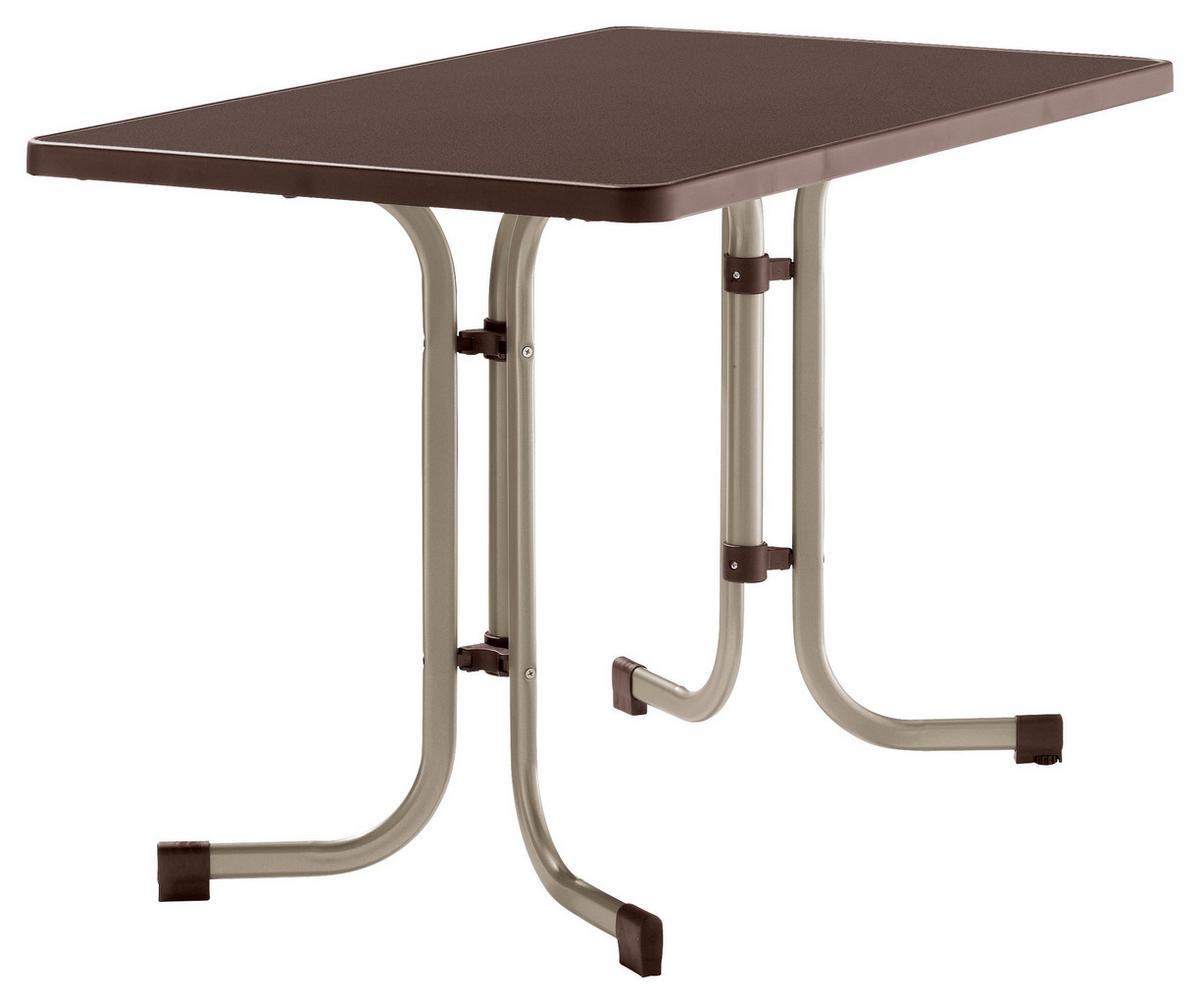 Gartentisch Klappbar Stahl L: 115cm - Champagner/Mokka, MODERN, Holzwerkstoff/Metall (115/70/72cm) - Sieger