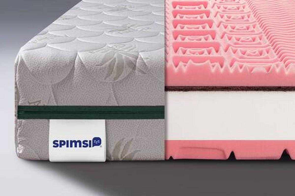 Kaltschaummatratze Pink Kokos 90x200 cm H3/H4 H: 23 cm - Weiß/Grün, LIFESTYLE, Textil (90/200cm) - Spimsi