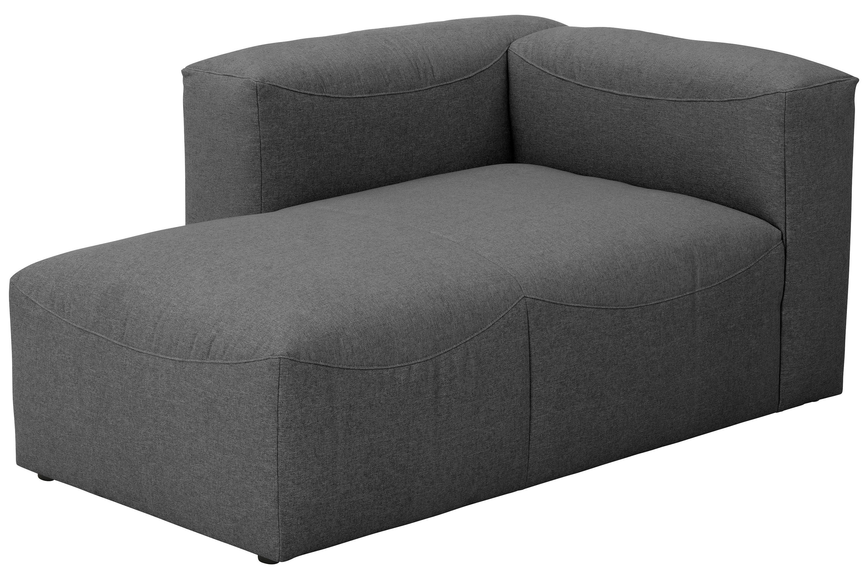 Recamiere Lena Anthrazit Rücken Echt - Anthrazit, Design, Textil (160/73/100cm) - Max Winzer