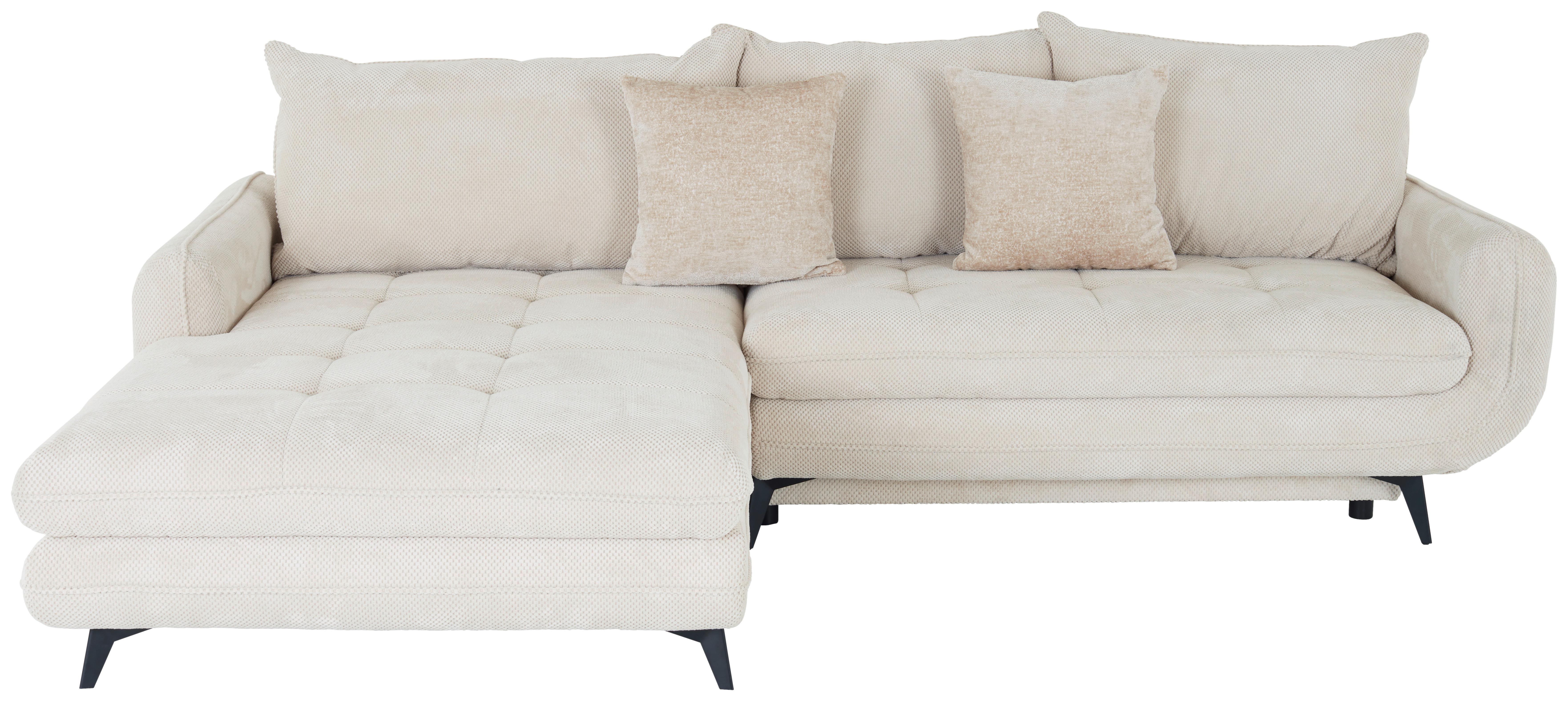 Ecksofa Wave - Beige/Schwarz, MODERN, Textil (189/266cm)