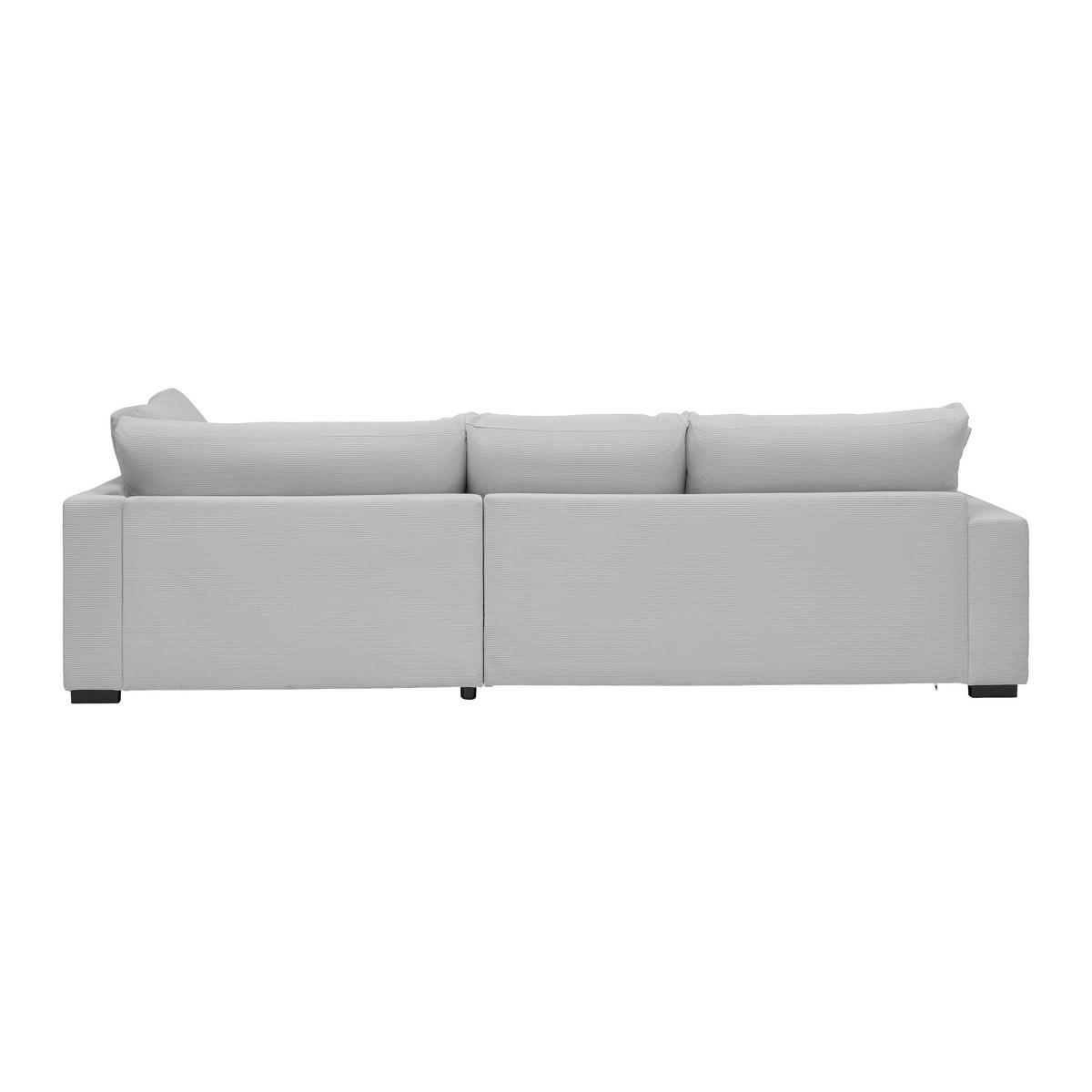 Rohová sedačka PEDRO, pravá, světle šedá - černá/světle šedá, Moderní, textil/plast (300/190cm) - Mömax