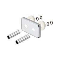 Abdeckrosette Zubehör Weiss Eckig B: 14cm - Weiß, Basics, Metall (14/18/7cm) - Sanotechnik