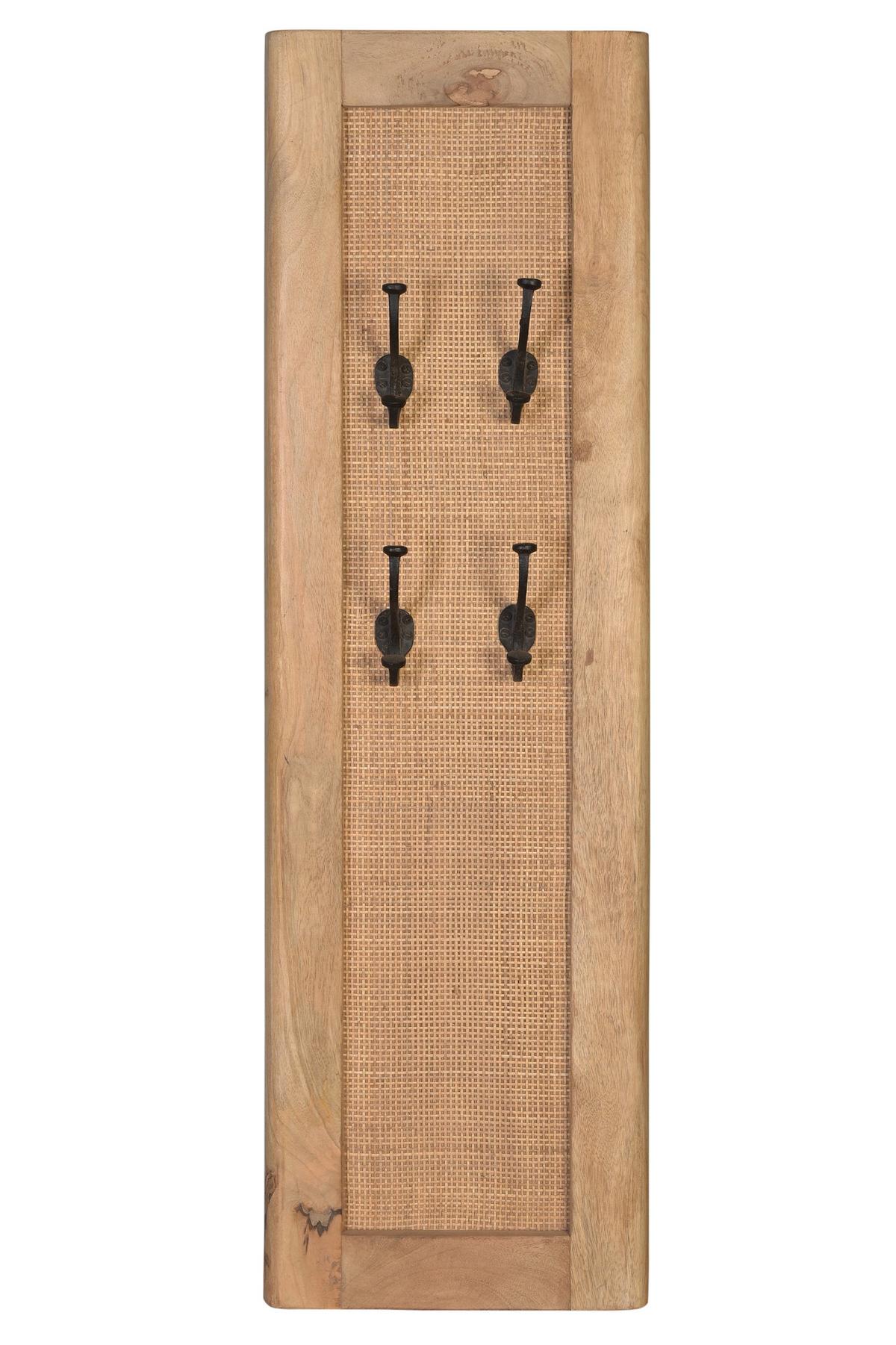 GARDEROBENPANEEL Naturfarben/Schwarz B: 35cm - Schwarz/Naturfarben, Design, Holz/Metall (35/110/8cm) - MID.YOU