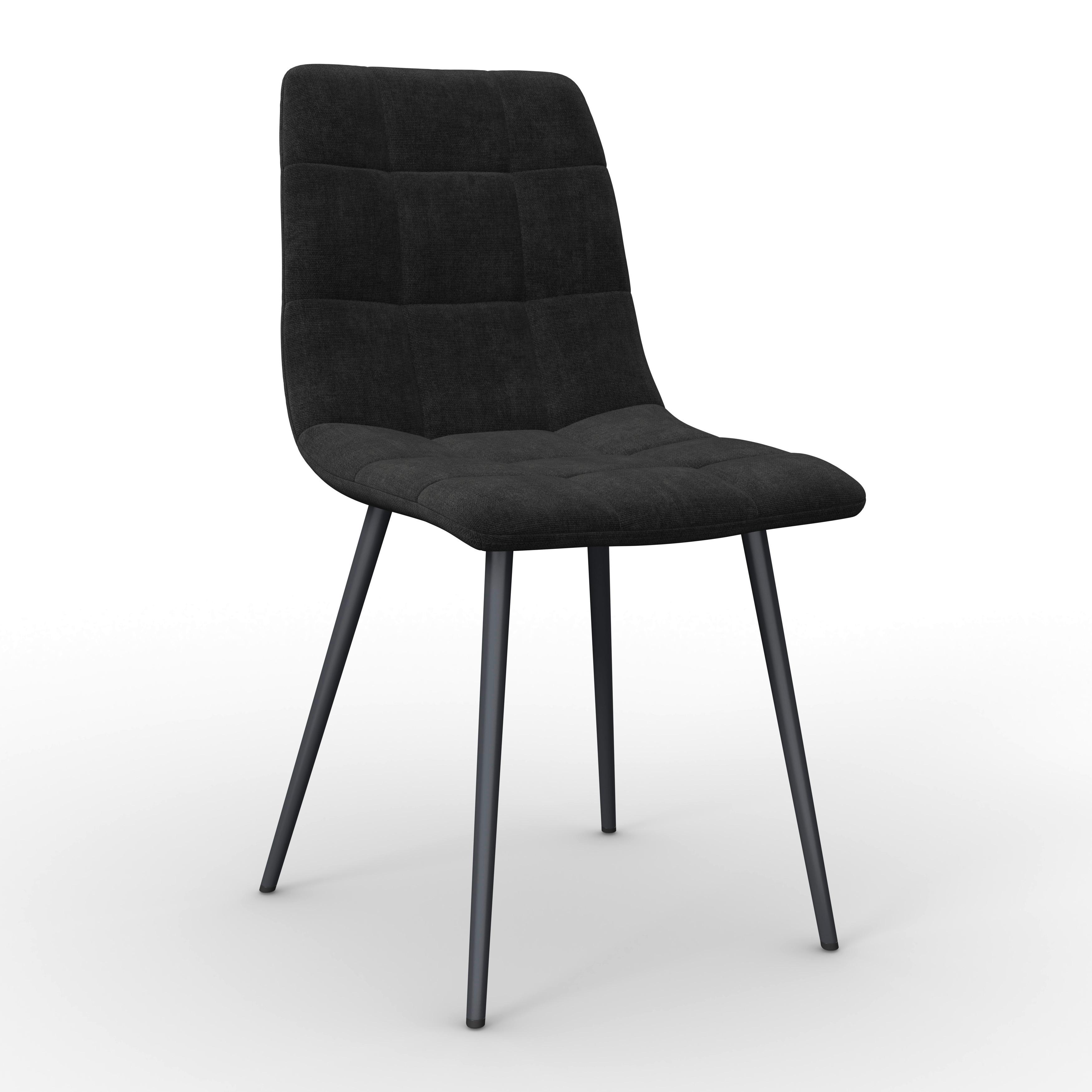 ŽIDLE RIA - černá, Moderní, kov/textil (44/87/54cm) - Bessagi Home
