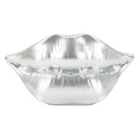 Vase Mouth Lip Silver Silberfarben B: 23 cm - Silberfarben, Basics, Kunststoff (23/12/8cm)