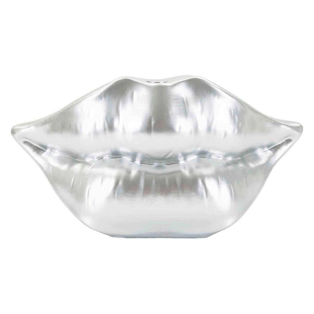 Vase Mouth Lip Silver Silberfarben B: 23 cm