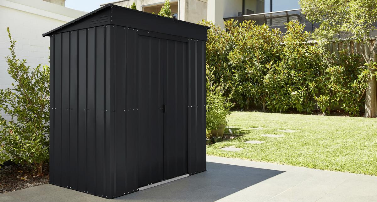 Gerätehaus Ohne Boden 180x199x124 - Schwarz, Basics, Metall (180/199/124cm)