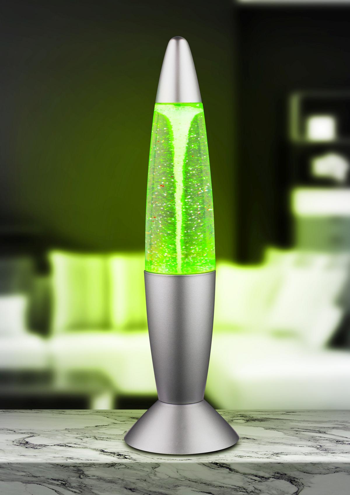 Tischlampe Magma Silberfarben Farbwechsler - Klar/Silberfarben, LIFESTYLE, Kunststoff (10/35,5cm) - Globo