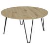 Couchtisch Rund Flair Schwarz/eiche Artisan Dekor - Schwarz/Eiche Artisan, KONVENTIONELL, Holzwerkstoff/Metall (80/80/40cm) - MID.YOU