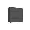 Kommode Mailand Typ 3 - Anthrazit/Schwarz, MODERN, Holzwerkstoff (79/73/33cm) - MID.YOU
