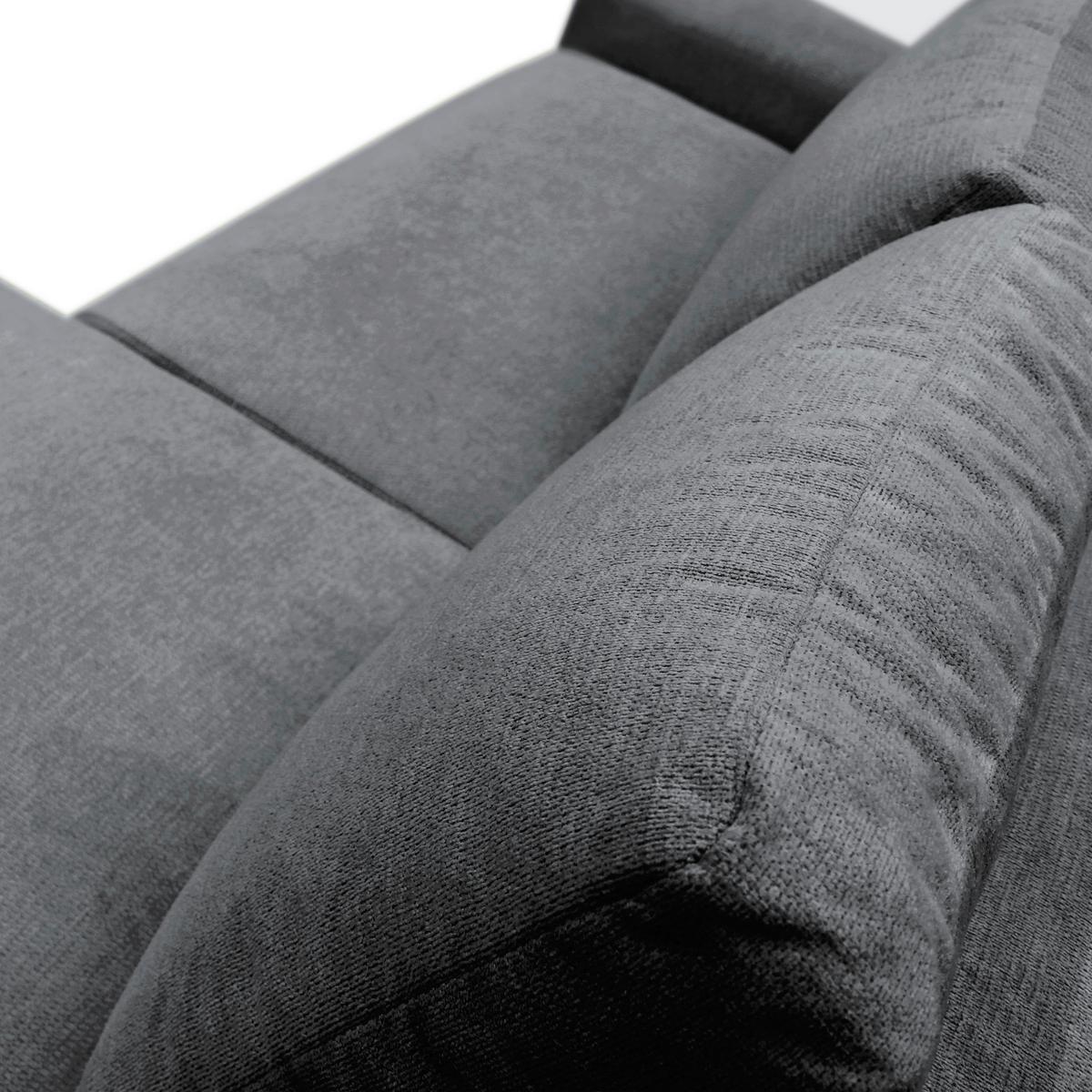 Ecksofa Velo Grau S: 250x160 cm - Schwarz/Grau, Design, Textil (250/160cm) - MID.YOU