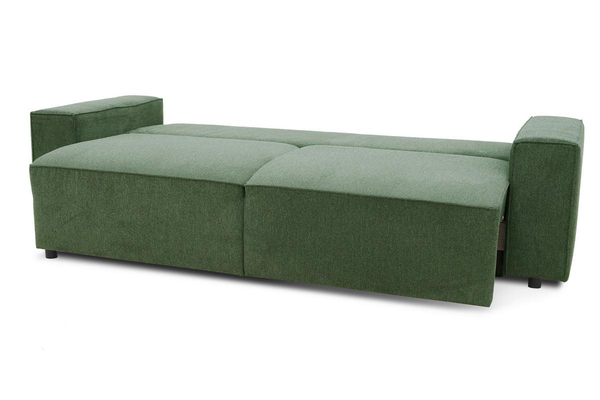 3-Sitzer-Sofa Josh Olivgrün - Schwarz/Olivgrün, Basics, Textil (239/85/86cm) - MID.YOU