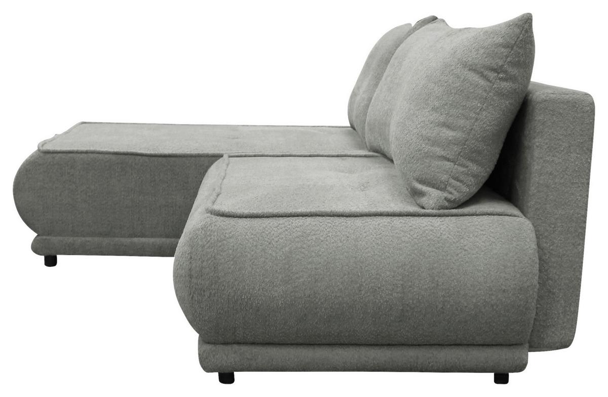 Ecksofa Paros Grau 179x277 Cm - Schwarz/Grau, Design, Textil (179/277cm) - MID.YOU