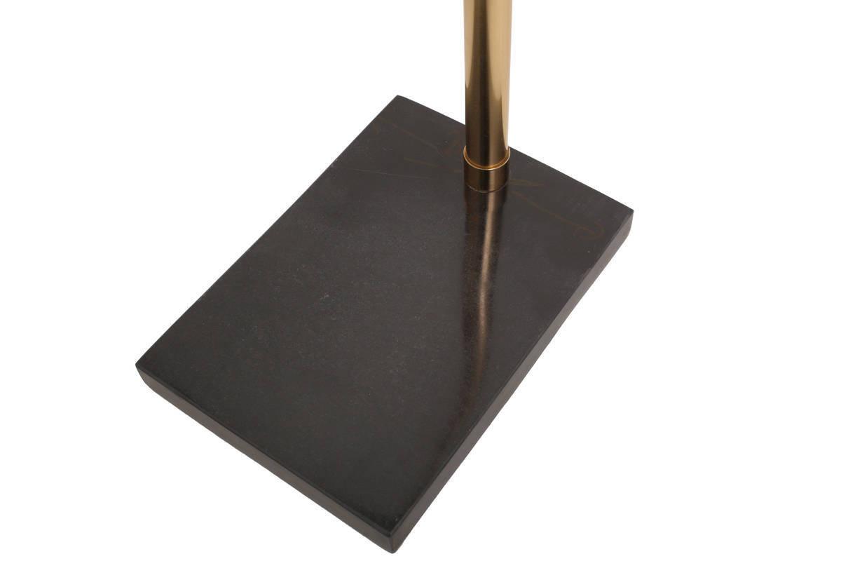 Stehlampe Celeste Braun/ Goldfarben mit Flexarm - Goldfarben/Braun, Trend, Kunststoff/Stein (58/138/18cm) - Kayoom