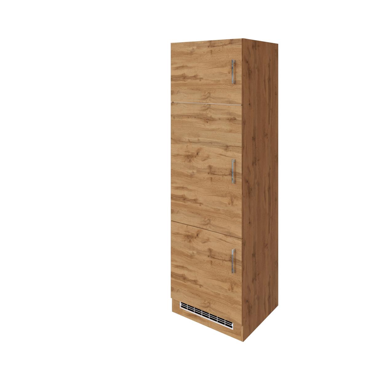 Kühlschrank-umbauschrank B: 60 Cm Eiche Dekor - Eichefarben, MODERN, Holzwerkstoff (60/200/60cm) - Held