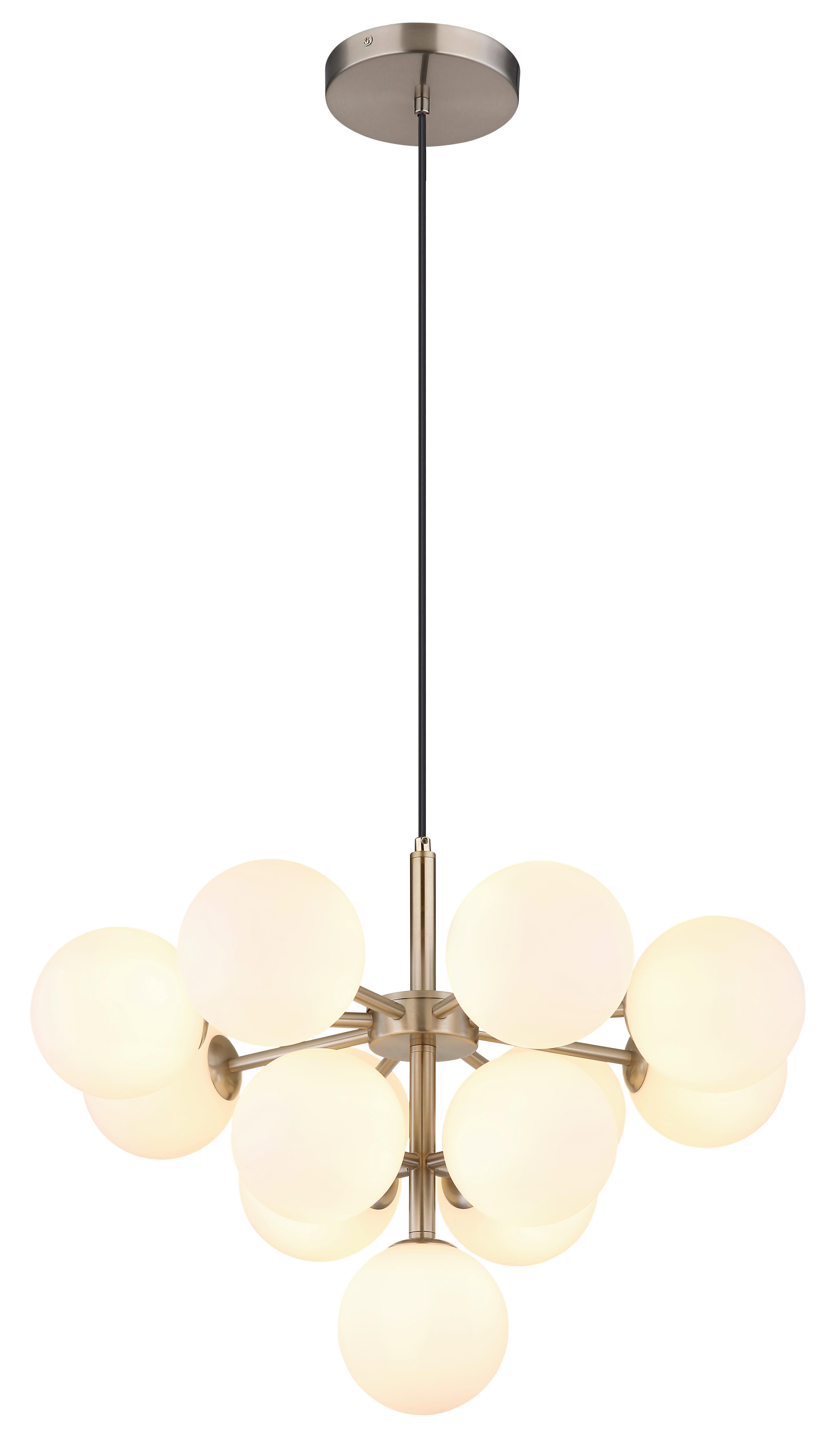 Függőlámpa 56143-13n - nikkelszínű, Design, Üveg/fém (56/120cm) - Globo