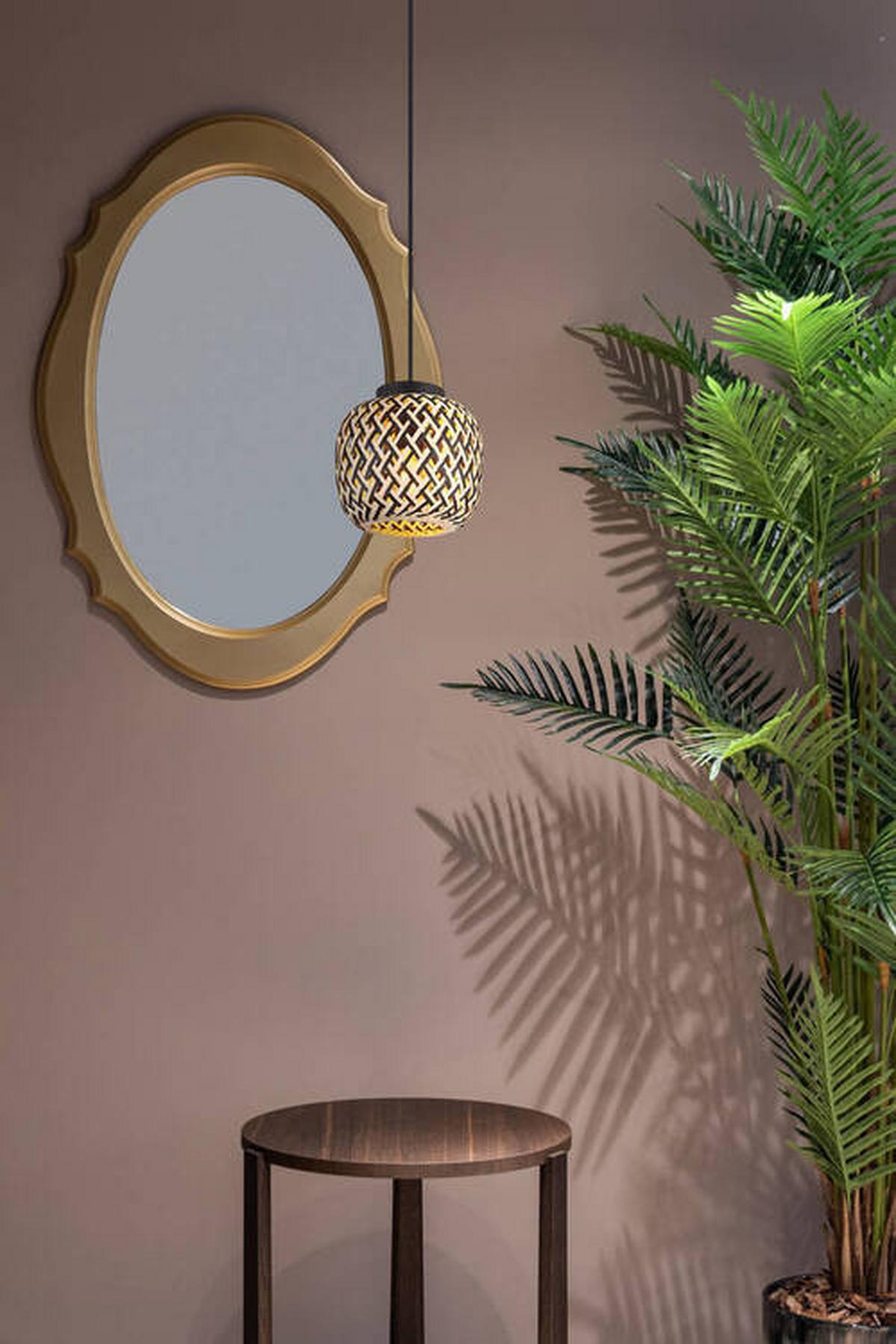 Hängeleuchte 15766h - Schwarz/Naturfarben, Natur, Naturmaterialien/Kunststoff (20/120cm) - Globo
