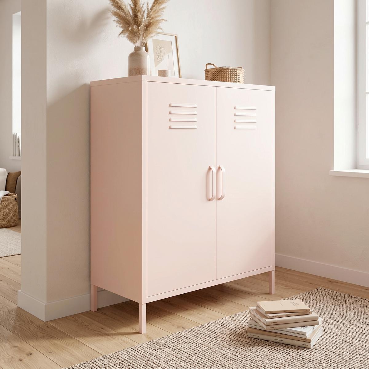 Highboard Mission District Pink B: 40 cm - Pink, Design, Metall (80/101,5/40cm) - MID.YOU