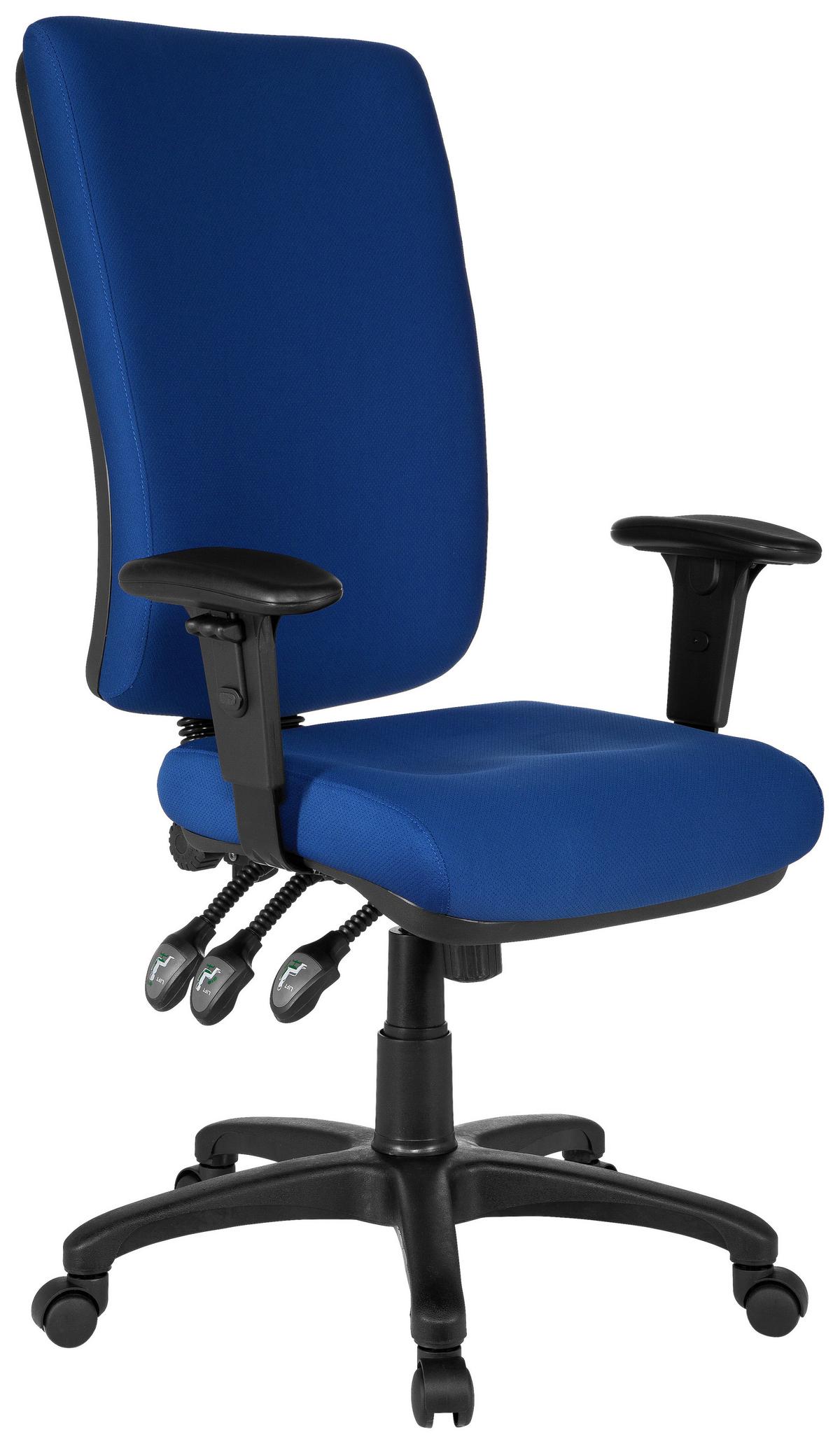 Bürostuhl Zenit High Blau bis 120 kg - Blau, Basics, Kunststoff/Textil (56/130/45cm) - MID.YOU