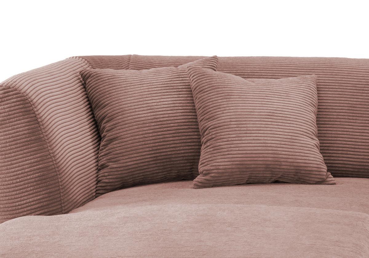 Ecksofa Colori Rosa S: 160/264 cm - Schwarz/Rosa, MODERN, Holz/Textil (160/264cm) - MID.YOU