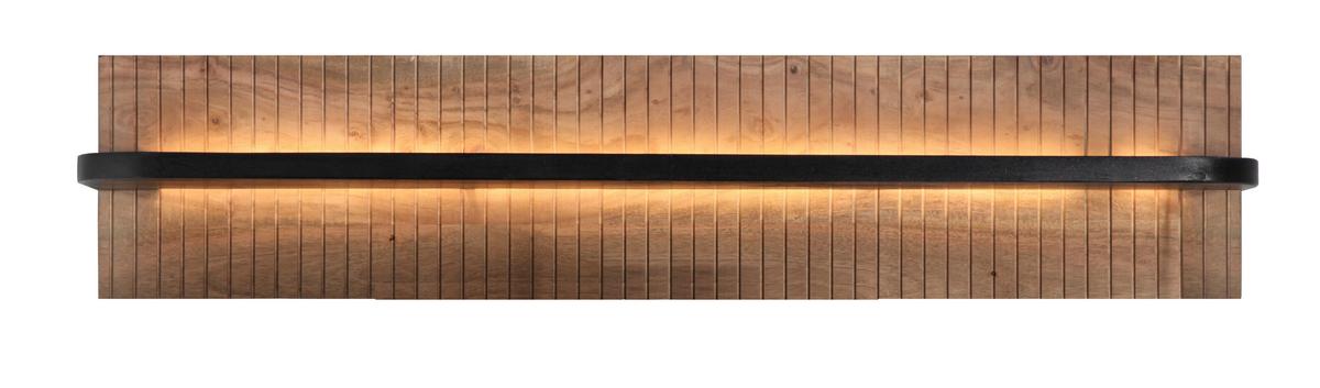 Wandboard Kunja Akazie Massiv, B: 118 cm - Akaziefarben, Trend, Holz (118/25/20cm)