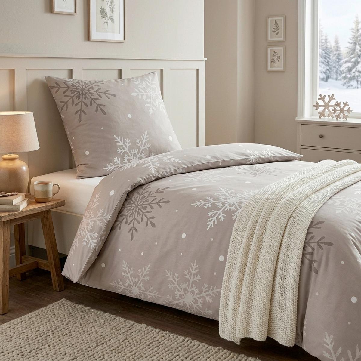 Ágyneműhuzat-garnitúra Nordpol - taupe, Modern, textil - Luca Bessoni