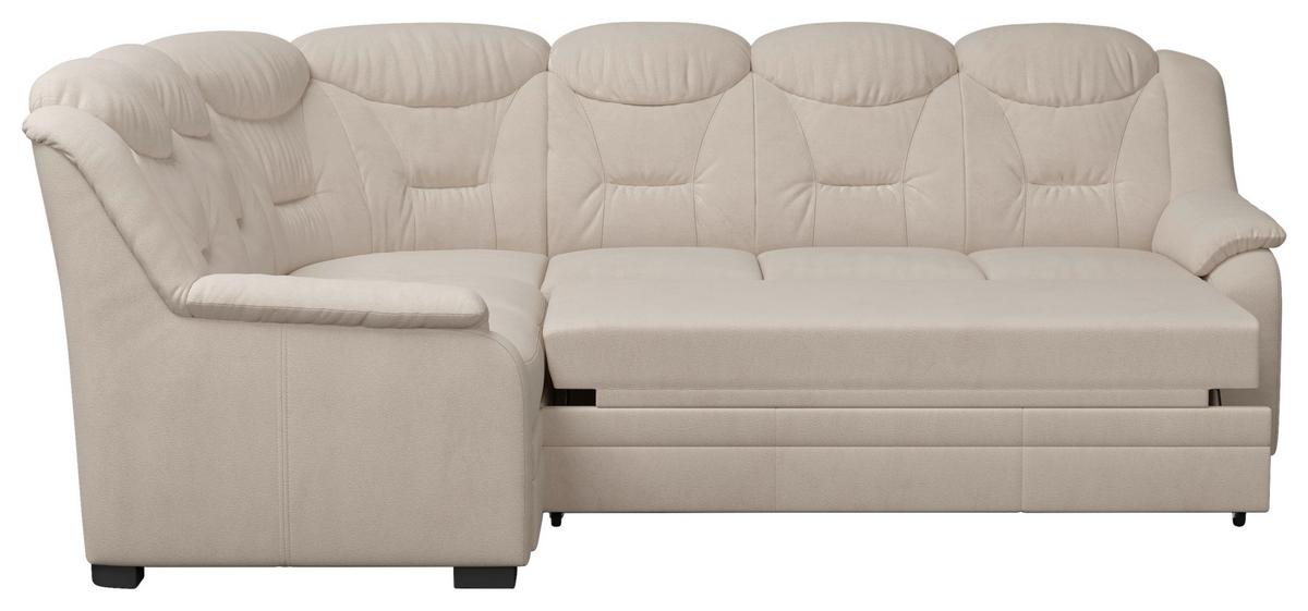 Rohová sedačka MARCUS, ľavá, béžová ženilka - čierna/béžová, Basics, textil/plast (211/263cm) - MID.YOU