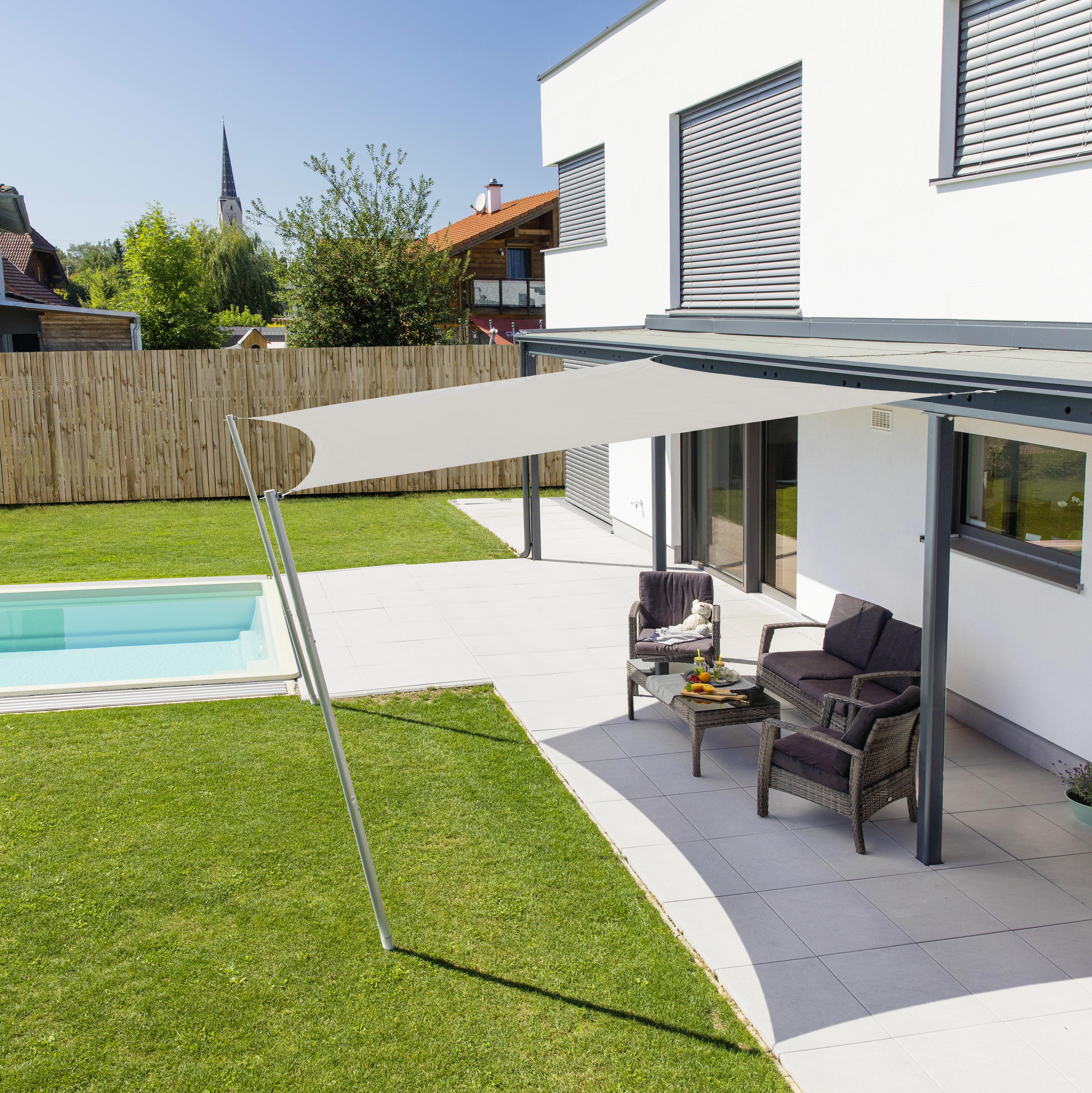Sonnensegel Quadrat 3x3 M - Creme, Basics, Kunststoff (300/300cm)