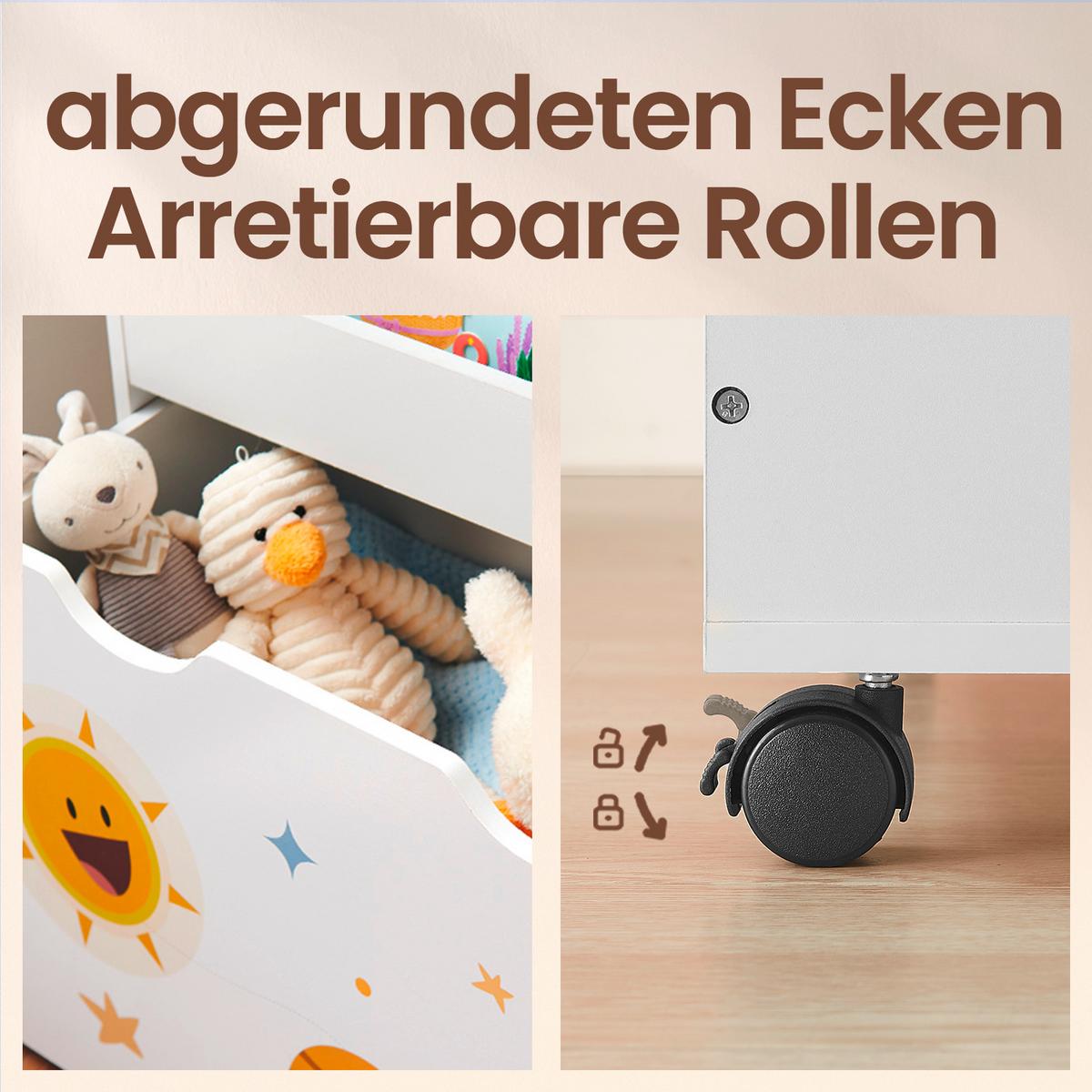 Kinderregal Weiß B: 62 cm - Weiß, Basics, Holzwerkstoff (62,5/70/29,5cm)