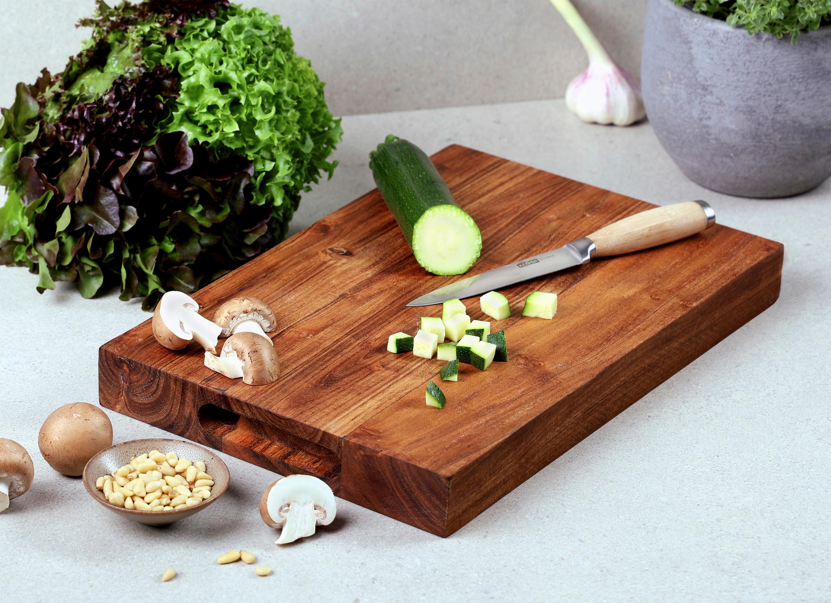 Servierbrett Akaziefarben B: 25 cm - Akaziefarben, Basics, Holz (38.5/25/4cm) - Kesper
