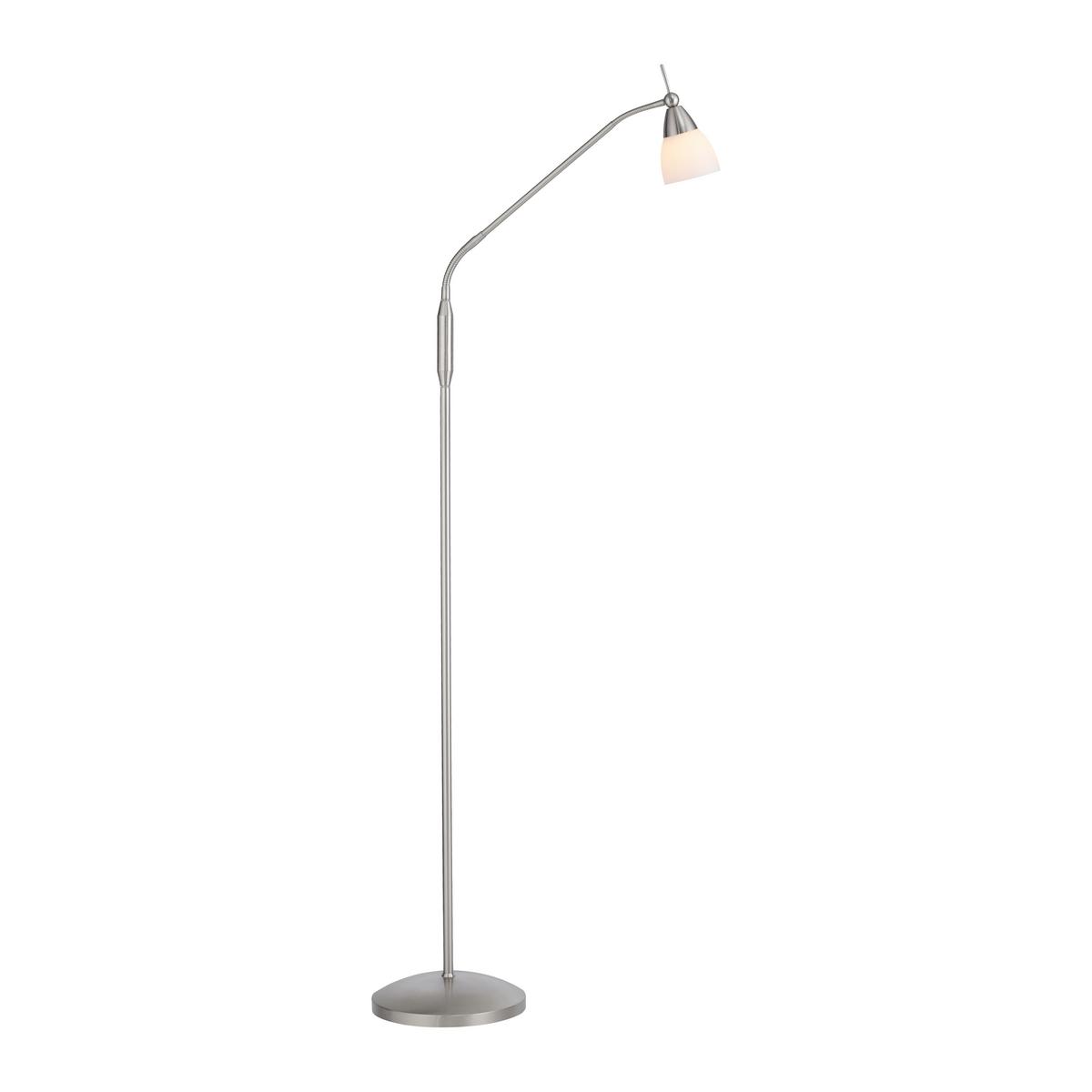 LED-Stehleuchte 400-55 Pino - Edelstahlfarben, Basics, Glas/Metall (74/74/163cm) - Paul Neuhaus